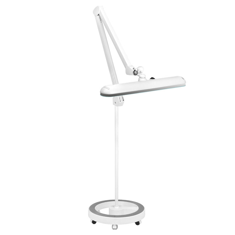Lampe d'atelier LED élégante 801-s avec trépied blanc standard