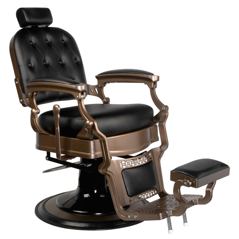 Vieux Ernesto Fauteuil de barbier noir Gabbiano