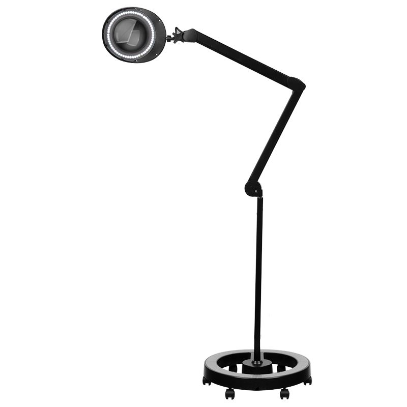 Lampe loupe Elegante 6025 60 LED SMD 5D noire avec trépied