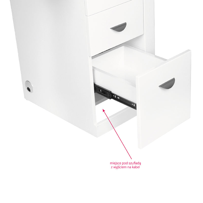 Bureau cosmétique 310 blanc droit