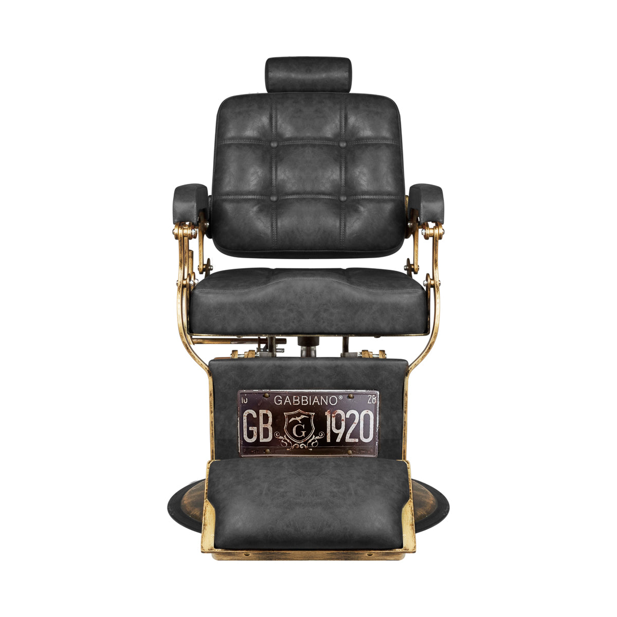 Gabbiano Fauteuil de barbier Boss HD Cuir Ancien noir