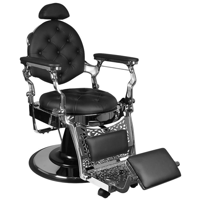 Gabbiano Barber Chair Giulio argent noir