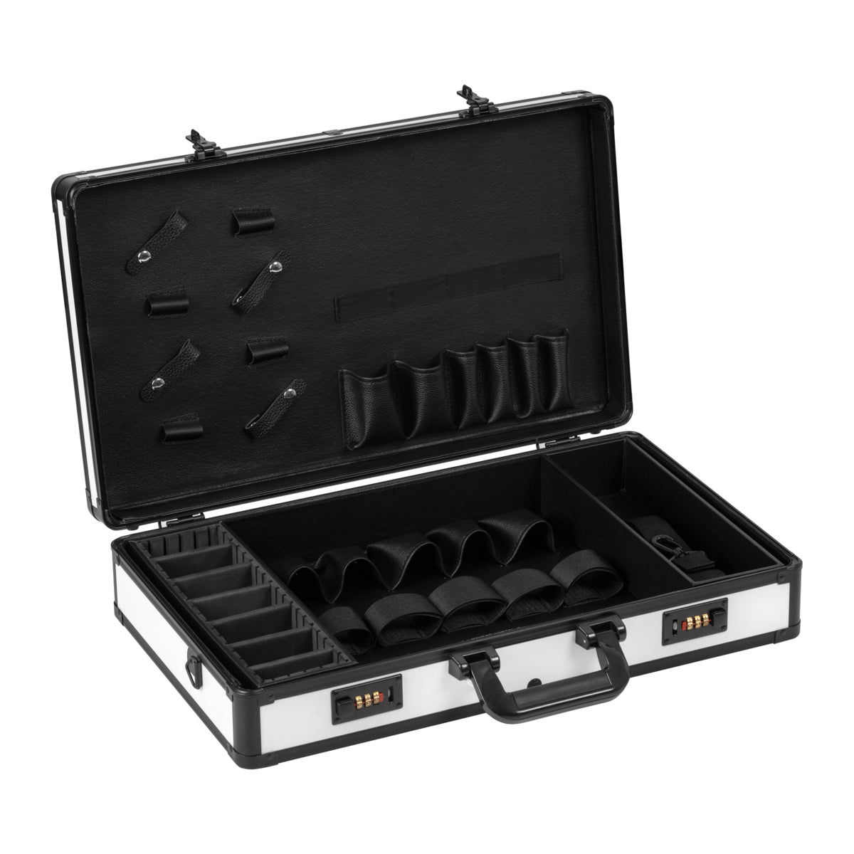 Valise de Coiffure pour Barbier Blanc et Noir