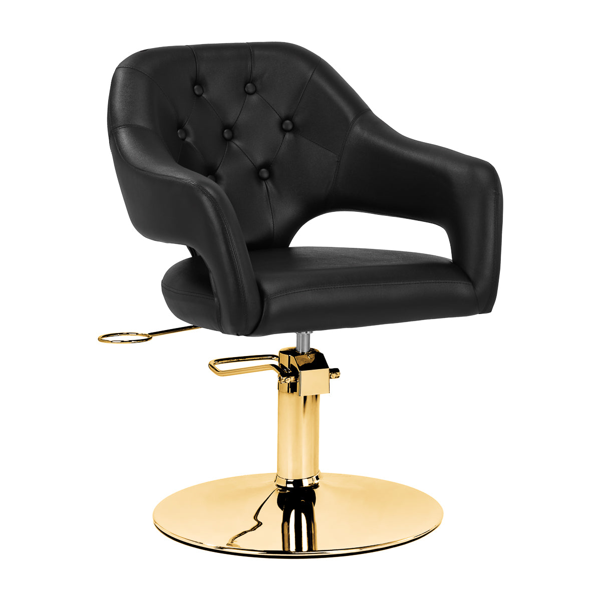 Fauteuil de coiffure Gabbiano Parma or noir
