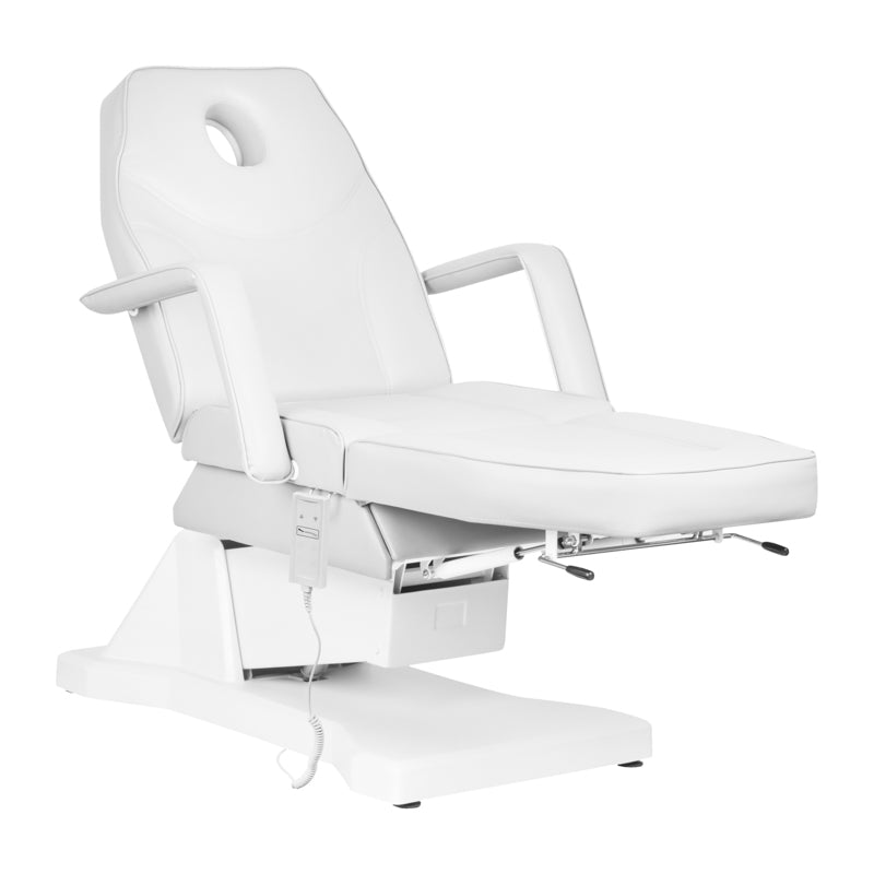 Chaise Cosmétique Électrique Souple 1 Moteur. Blanc