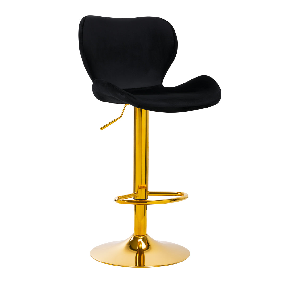 Tabouret de bar QS-B15 velours noir