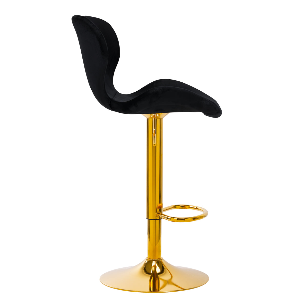 Tabouret de bar QS-B15 velours noir