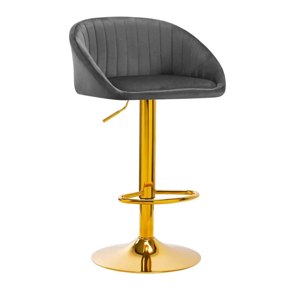 Bar stool QS-B16G velours gris
