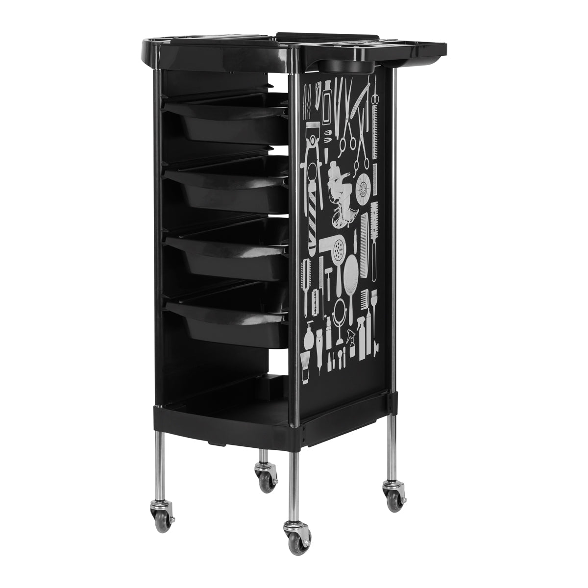 GABBIANO Chariot de coiffure X11-9 graphiques noirs