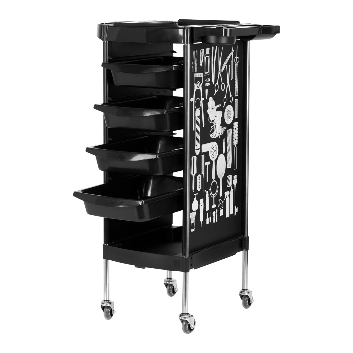 GABBIANO Chariot de coiffure X11-9 graphiques noirs