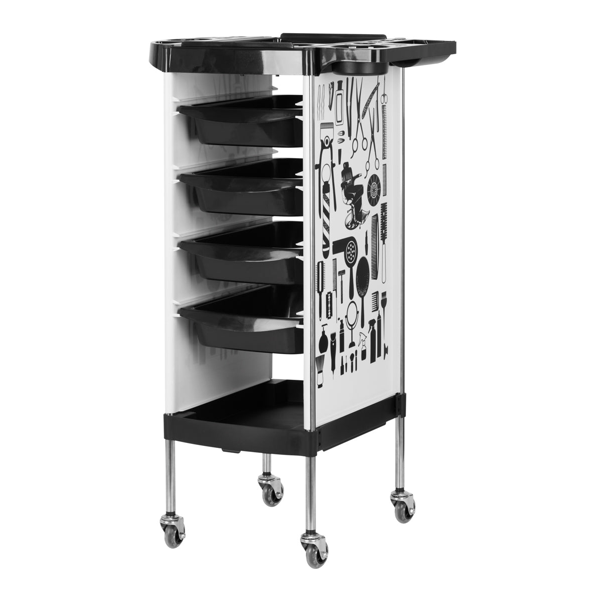 GABBIANO Chariot de coiffure X11-9 graphiques blancs
