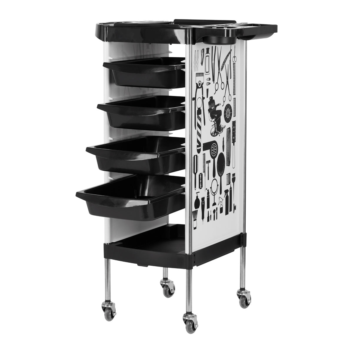 GABBIANO Chariot de coiffure X11-9 graphiques blancs