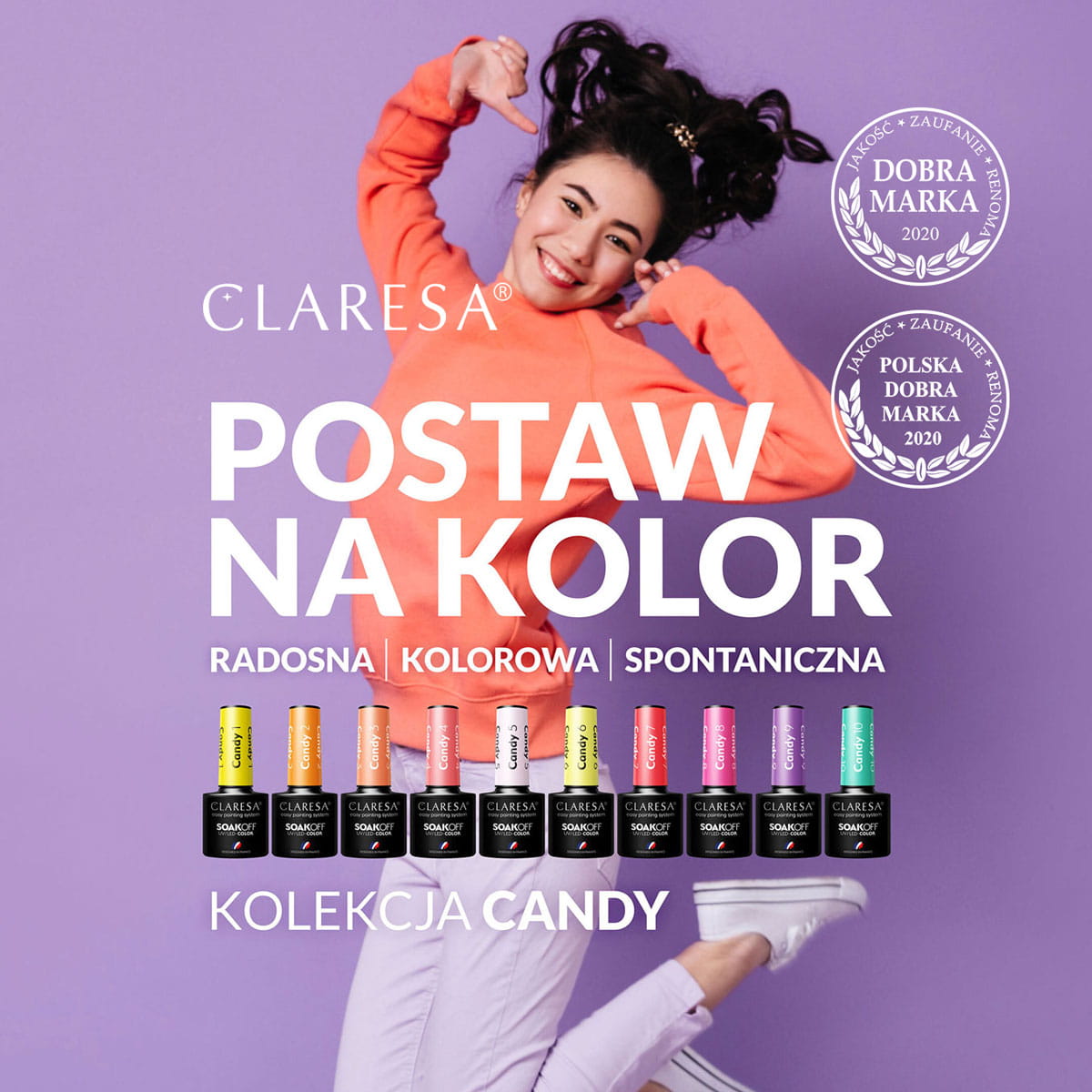 CLARESA Hybrid nail polish CANDY 10