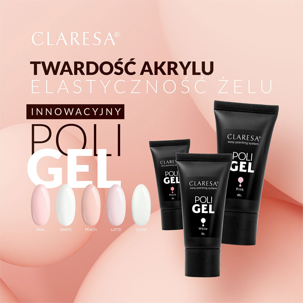 CLARESA POLI GEL rose 30 g