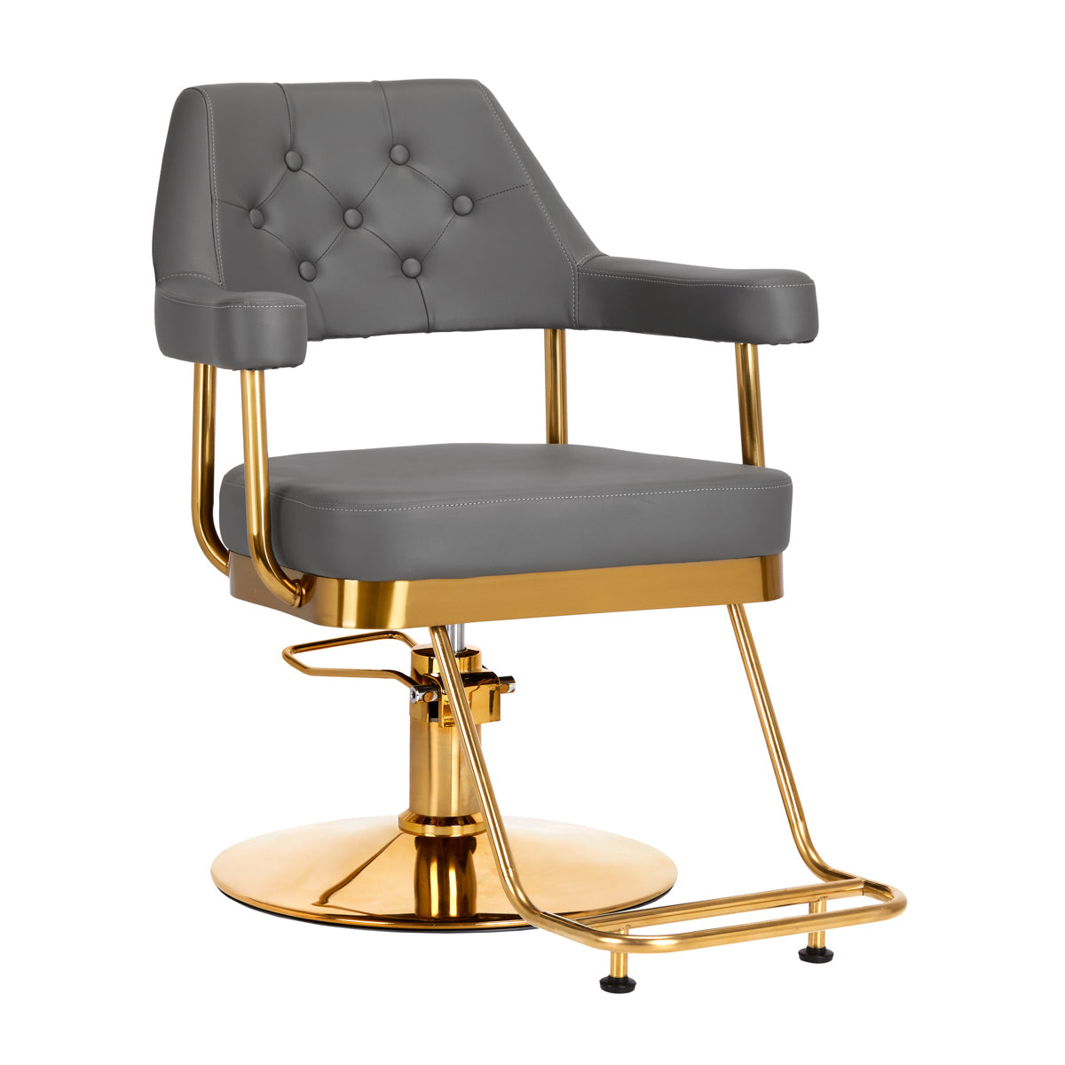 Chaise de coiffure Gabbiano Granda gris doré
