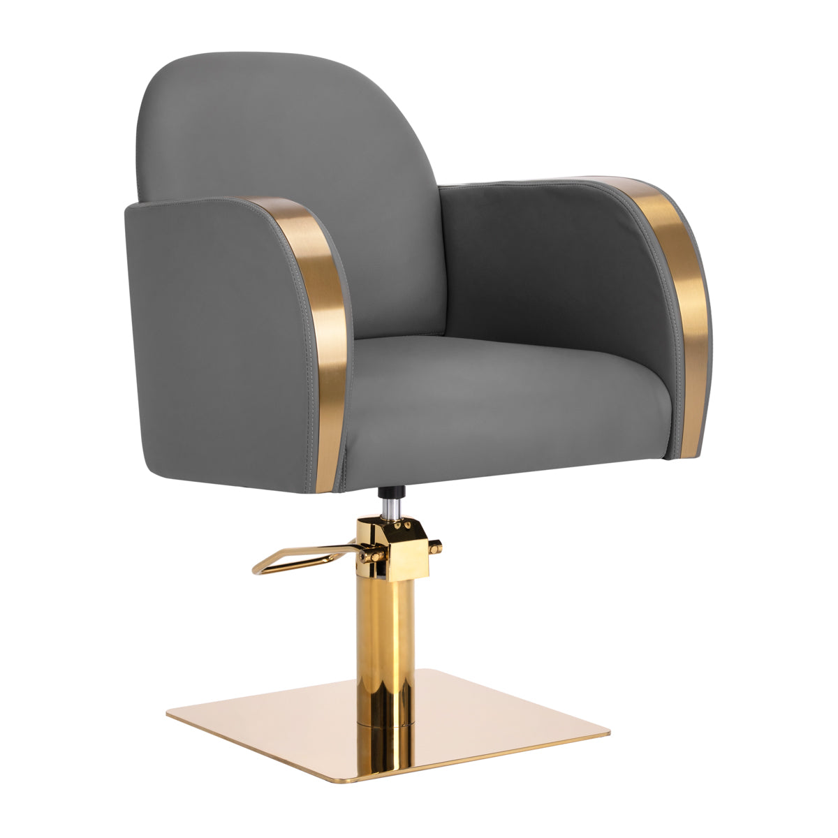 Chaise de coiffure Gabbiano Malaga gris doré