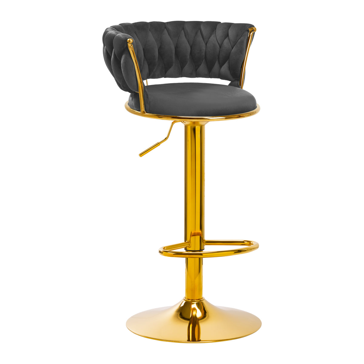 Tabouret de bar 4Rico QS-B313a en velours gris
