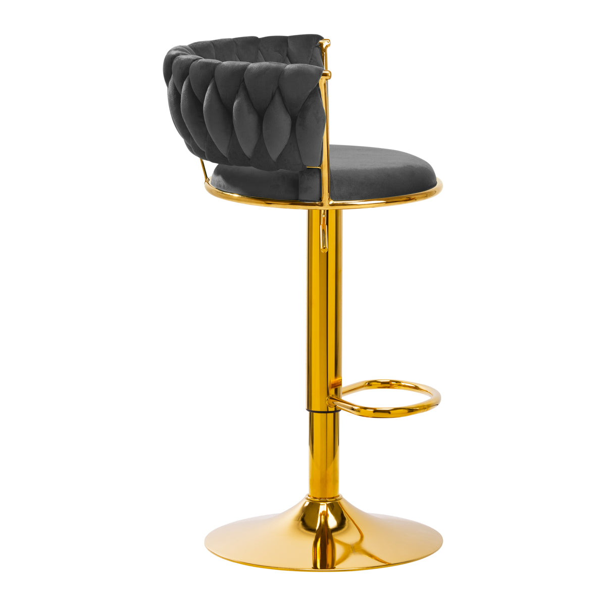 Tabouret de bar 4Rico QS-B313a en velours gris