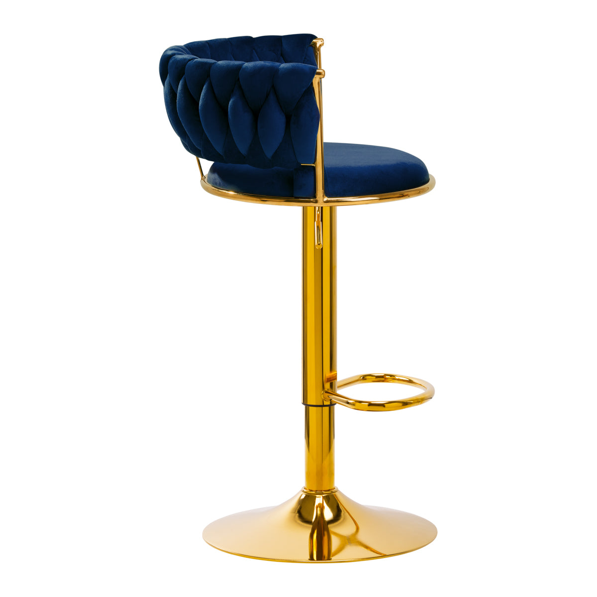 Tabouret de bar 4Rico QS-B313a en velours bleu marine