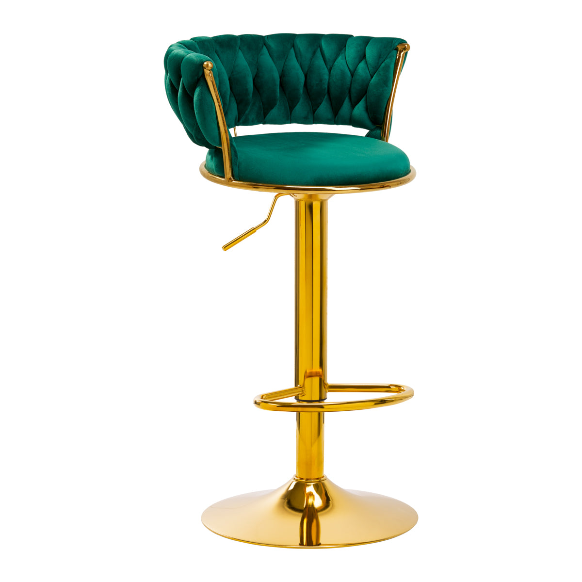 Tabouret de bar 4Rico QS-B313a en velours vert