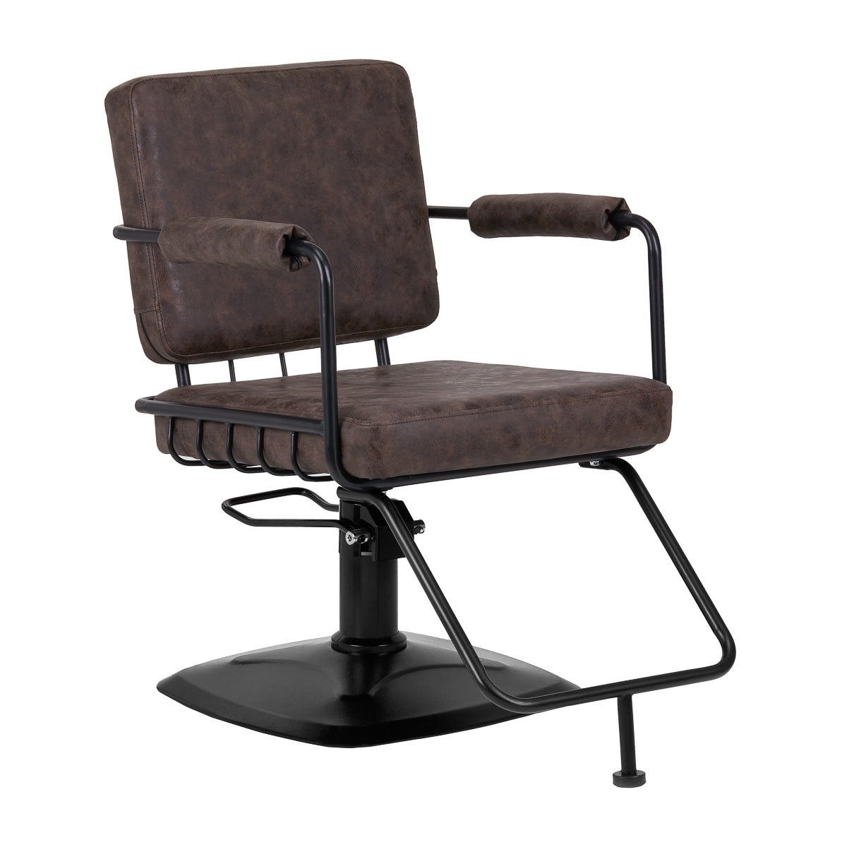Gabbiano fauteuil de coiffure Katania Loft Old Leather marron foncé