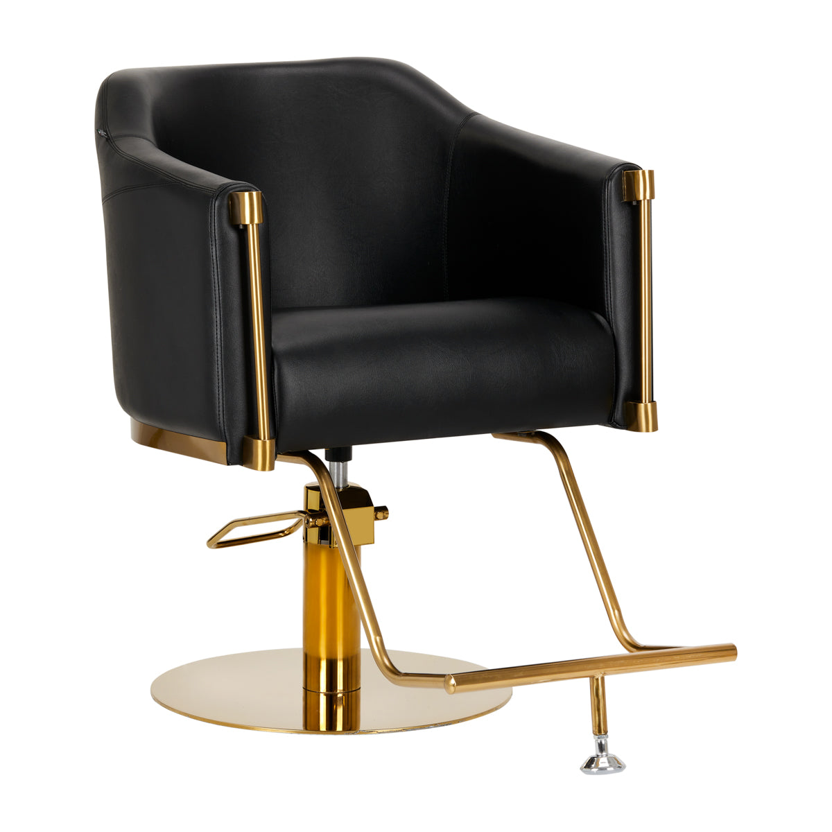 Chaise de coiffure Burgos noir or