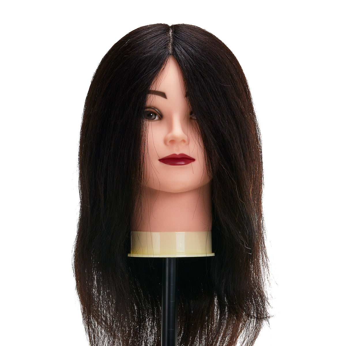 Gabbiano WZ1 coiffure training head, natural cheveux, color 1#, length 16"