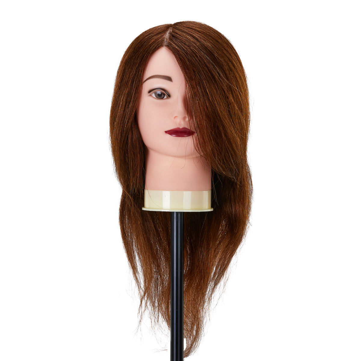 Gabbiano WZ1 coiffure training head, natural cheveux, color 4#, length 16"