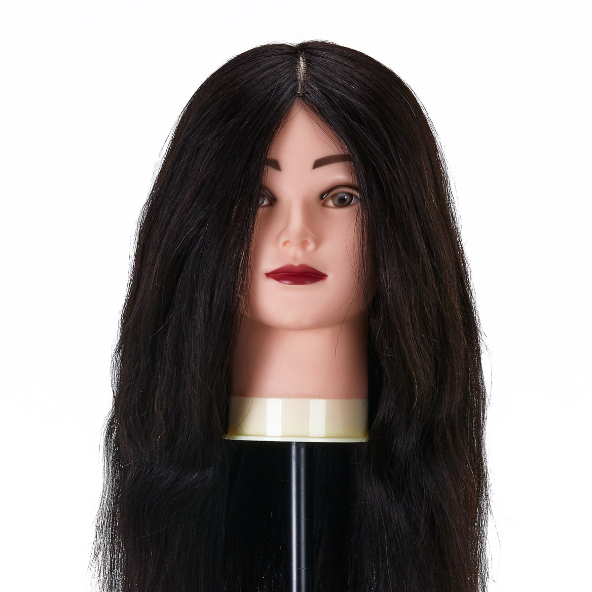 Gabbiano WZ1 coiffure training head, natural cheveux, color 1#, length 20"