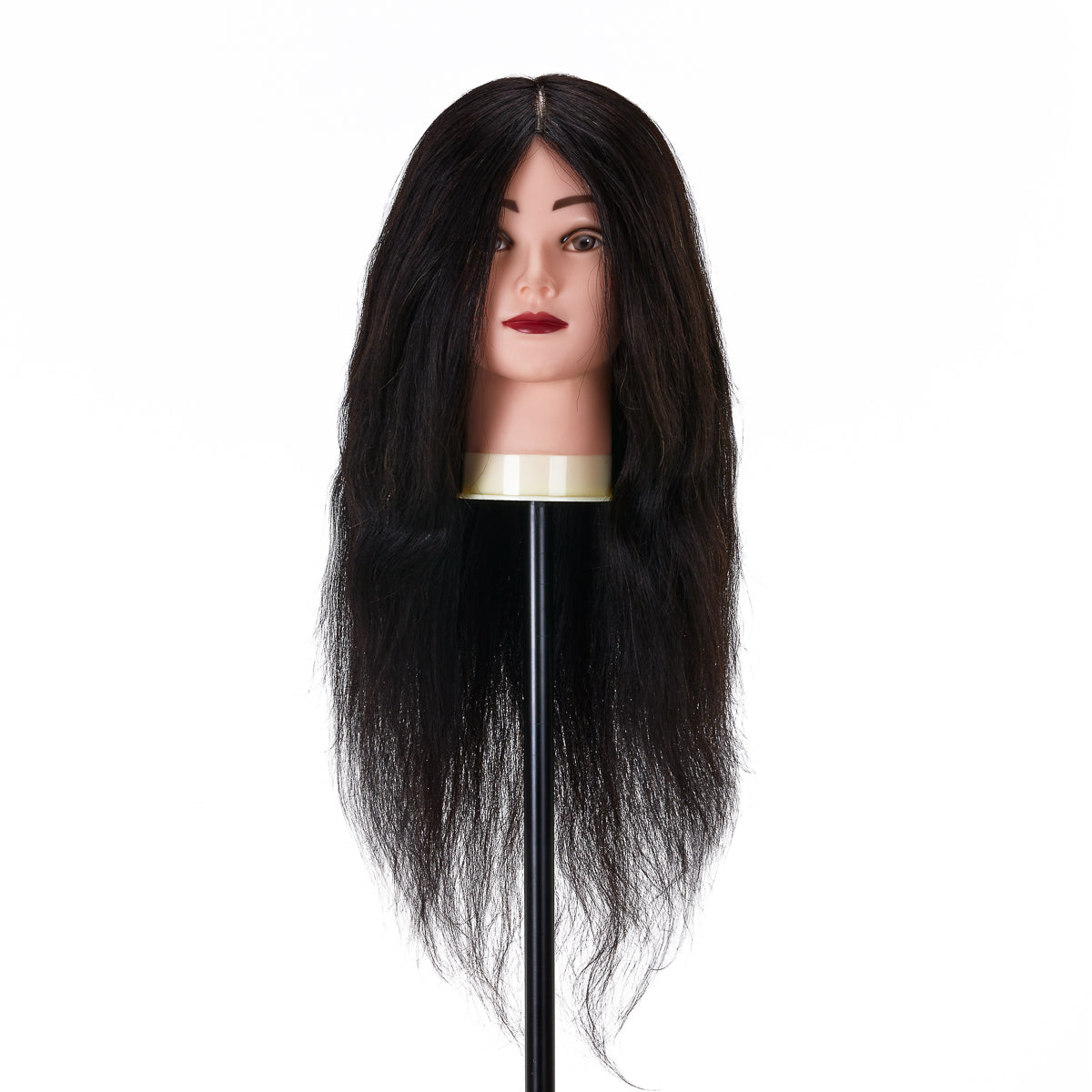 Gabbiano WZ1 coiffure training head, natural cheveux, color 1#, length 20"