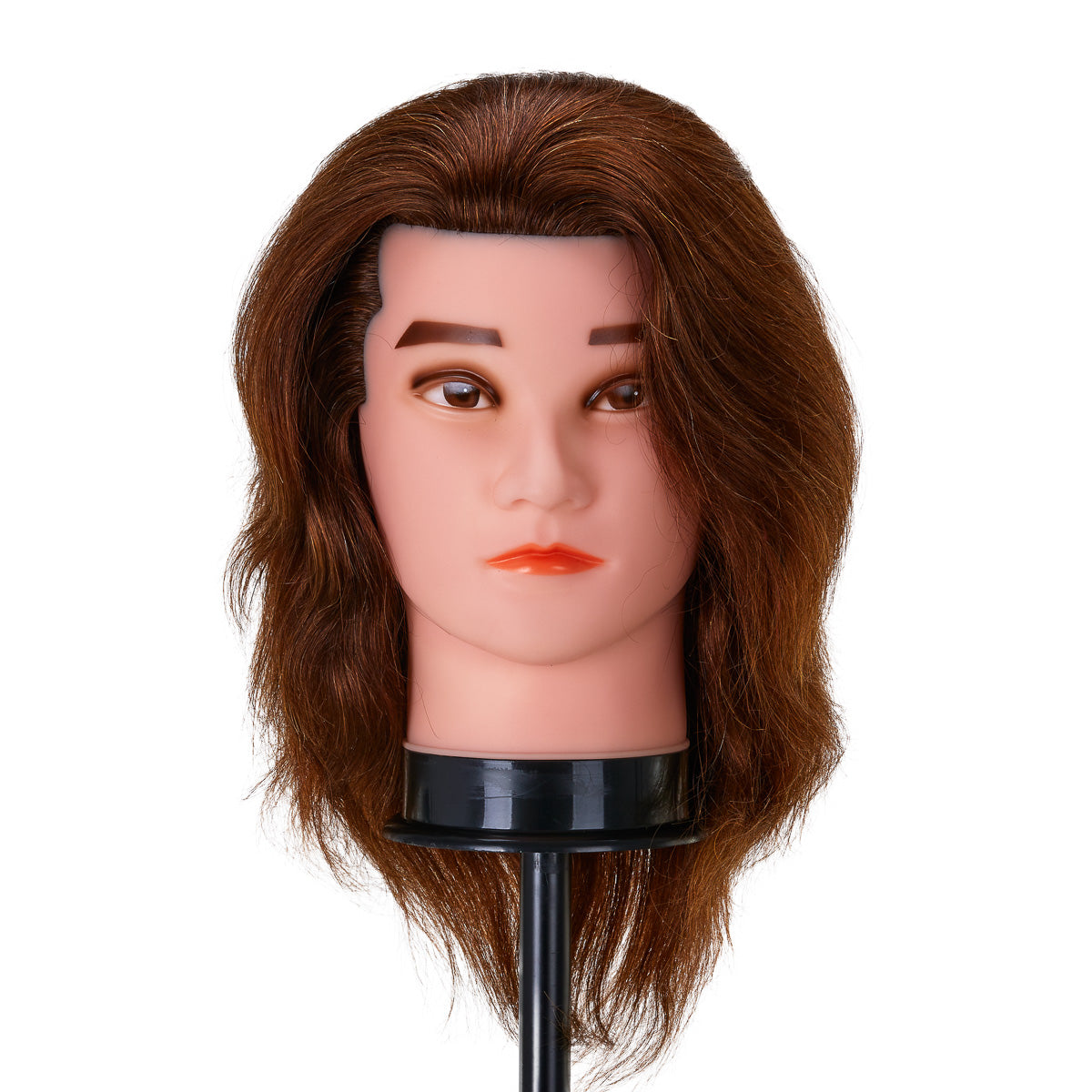 Gabbiano WZ3 coiffure training head, natural cheveux, color 4#, length 8"