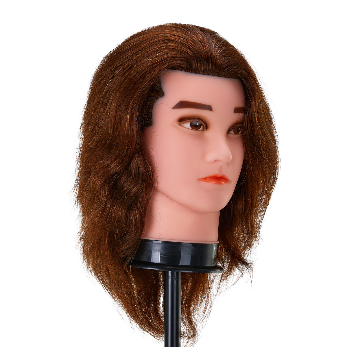 Gabbiano WZ3 coiffure training head, natural cheveux, color 4#, length 8"