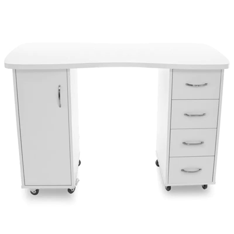 Desk 2027 blanc two cabinets