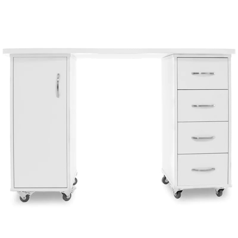 Desk 2027 blanc two cabinets