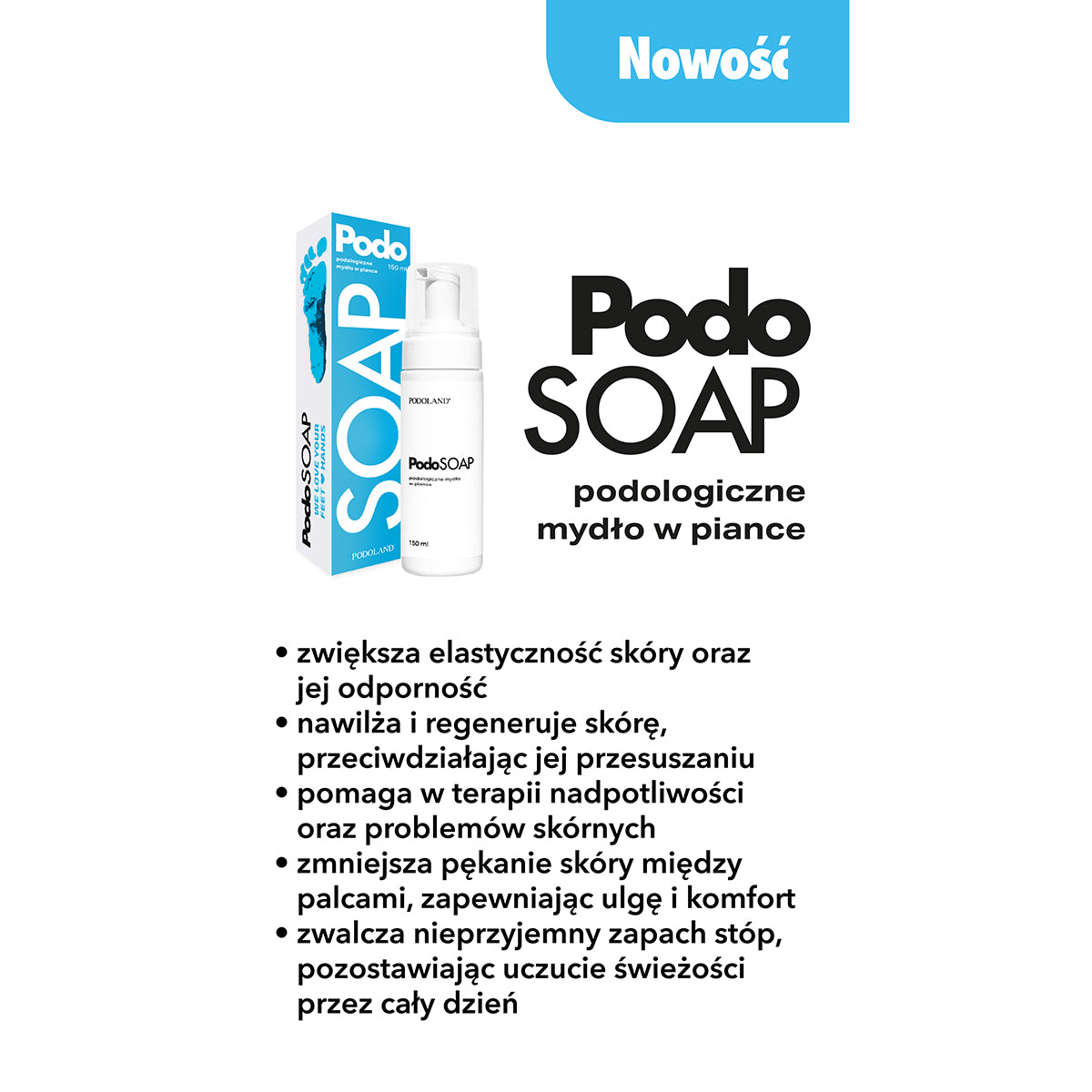 Podoland Podosoap savon podologique en mousse 100 ml