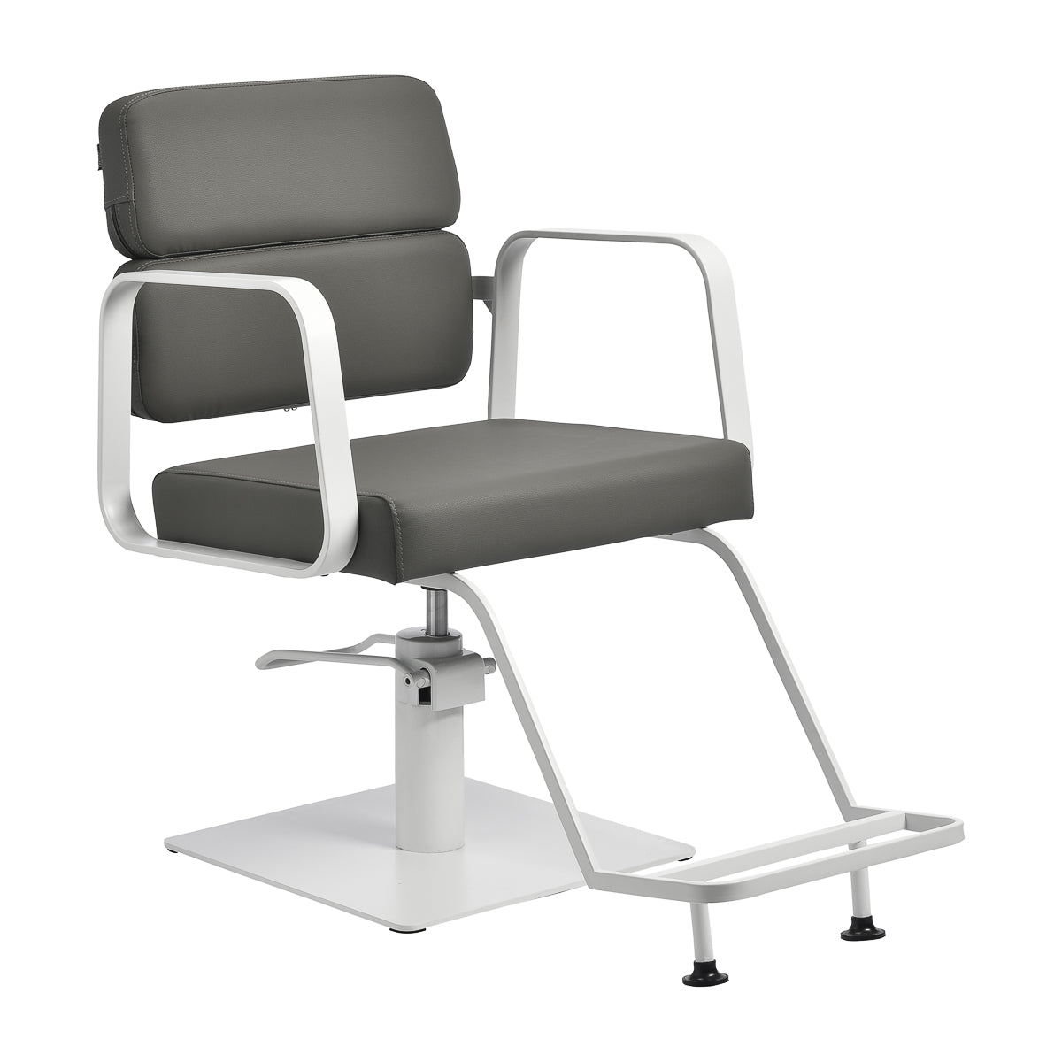 Gabbiano hairdressing chair Porto white gray