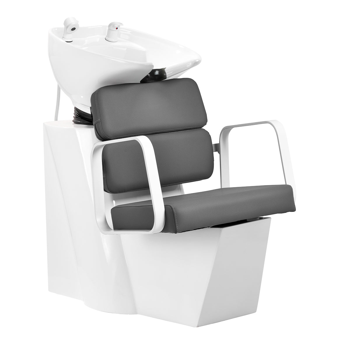 Gabbiano Porto cheveux bac de lavage blanc gris