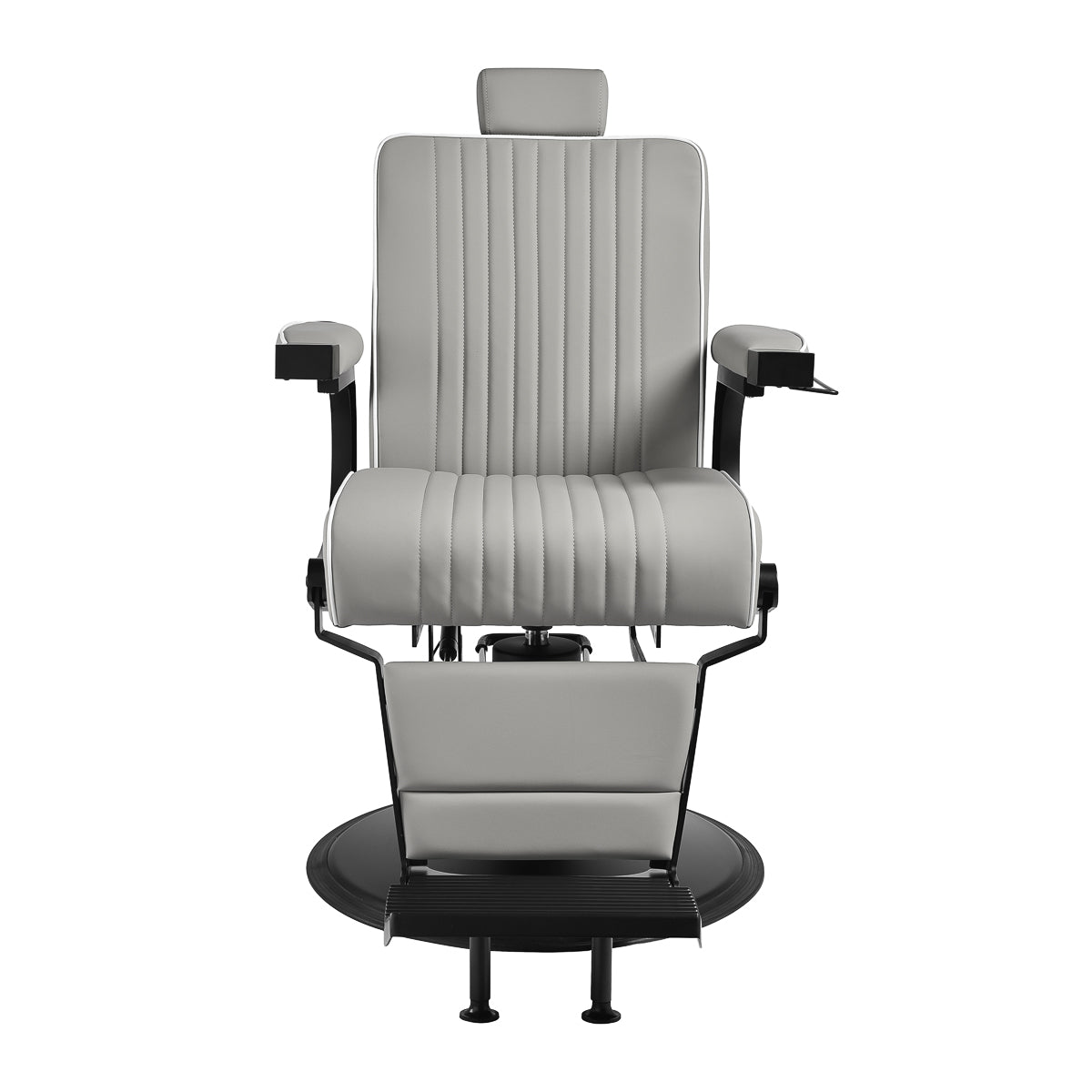 Gabbiano Levi fauteuil Barbier with noir frame gris without stitching at the back