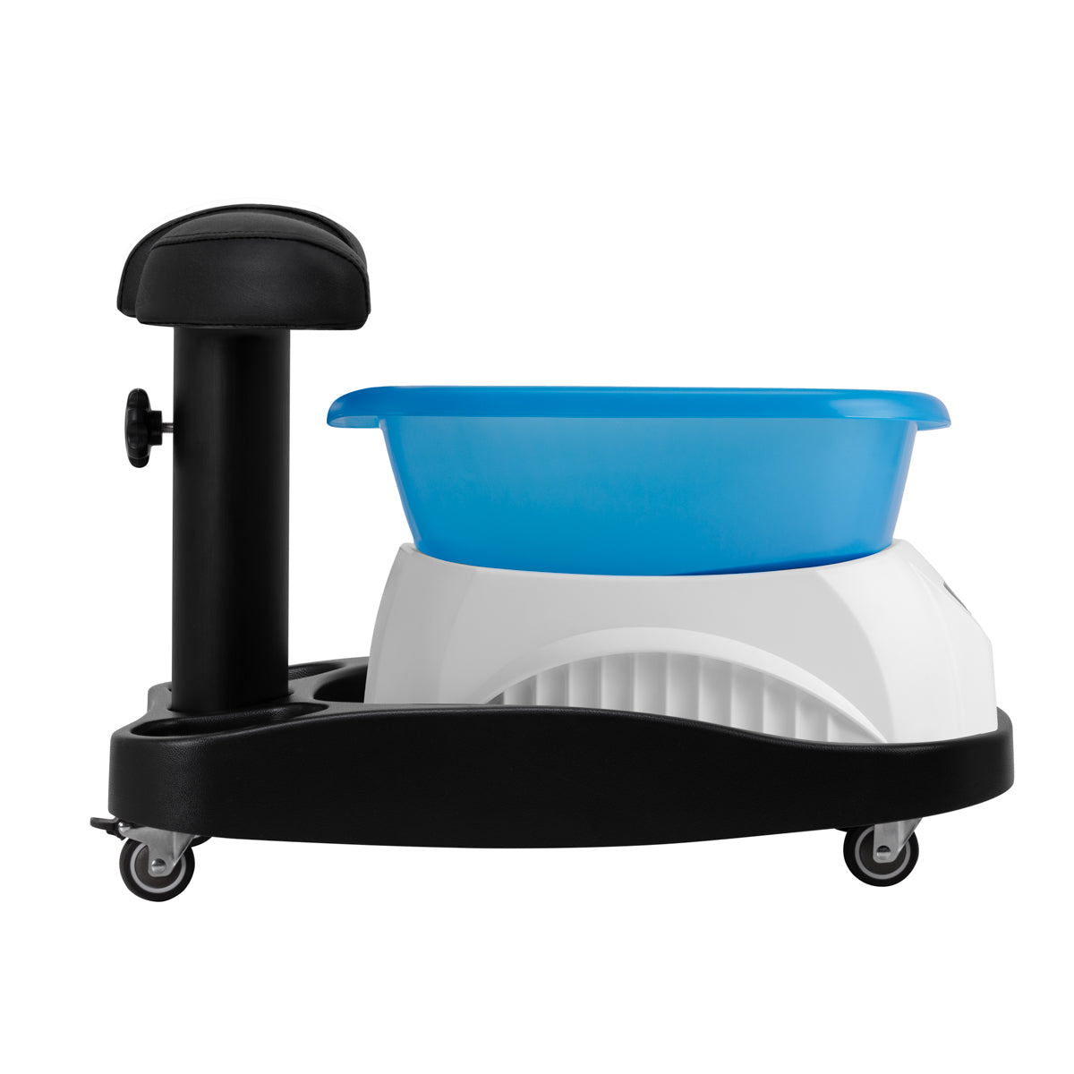 Azzurro shower tray with massager and blanc chariot