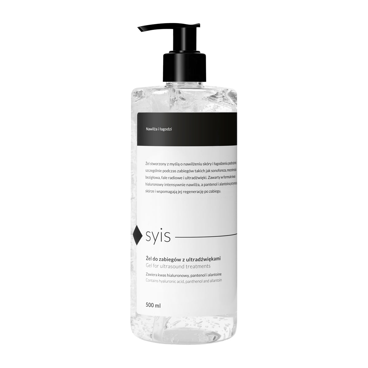 Syis moisturising gel for ultrasons treatments with hyaluronic acid 500 ml - new