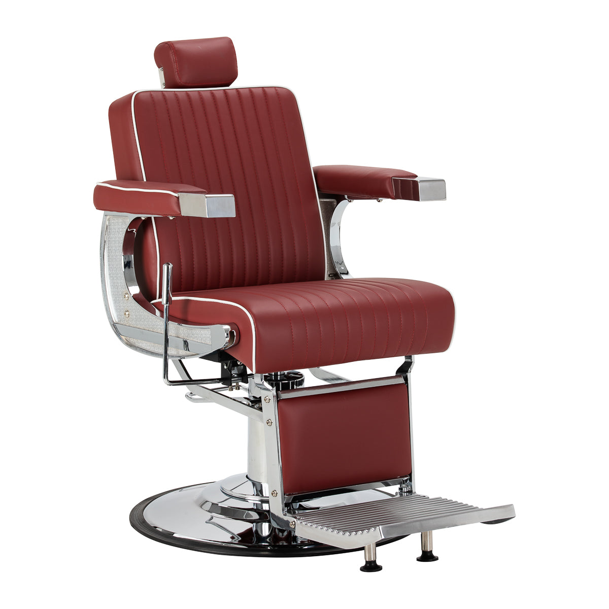 Gabbiano Visionerio fauteuil Barbier rouge chrome frame