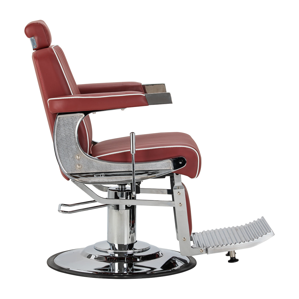 Gabbiano Visionerio fauteuil Barbier rouge chrome frame
