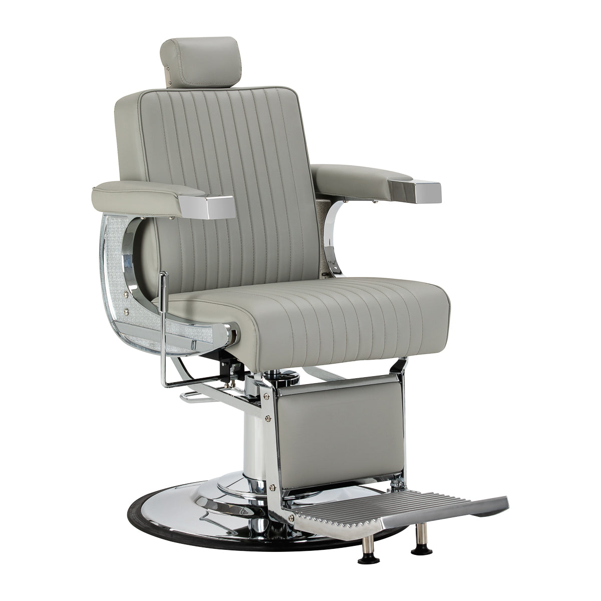 Gabbiano Visionerio fauteuil Barbier gris chrome frame