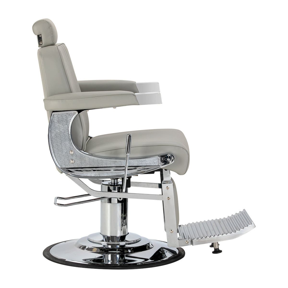 Gabbiano Visionerio fauteuil Barbier gris chrome frame
