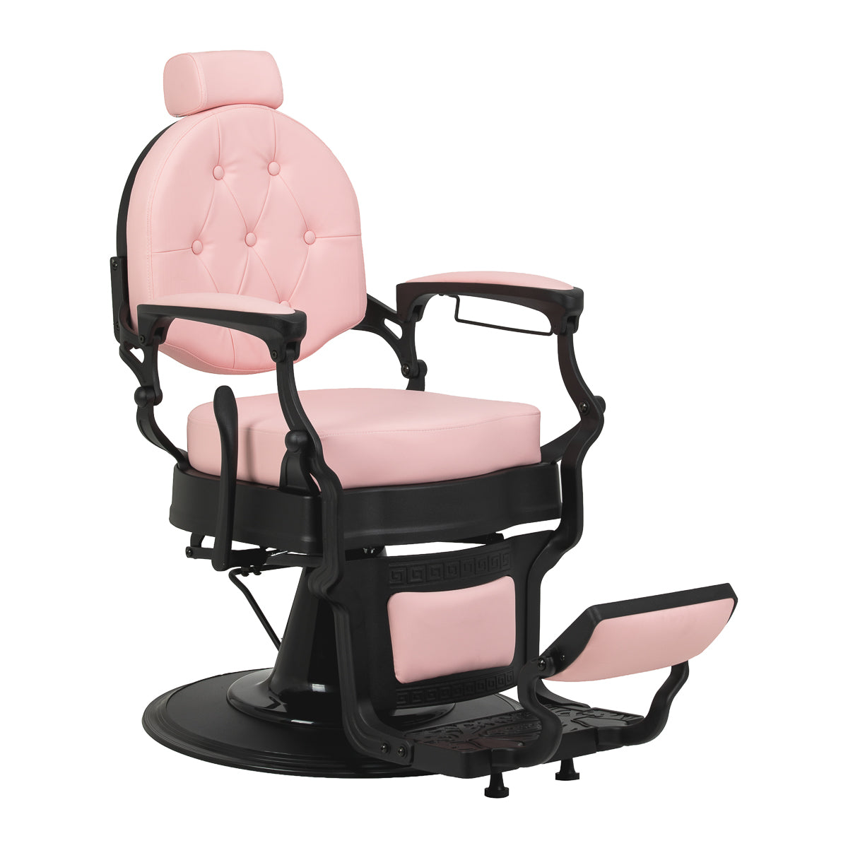 Gabbiano President fauteuil barbier, rose avec base noire