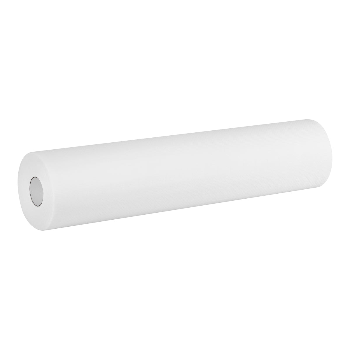 Jetable paper sheet with plastic coating, 50 x 40 m, blanc