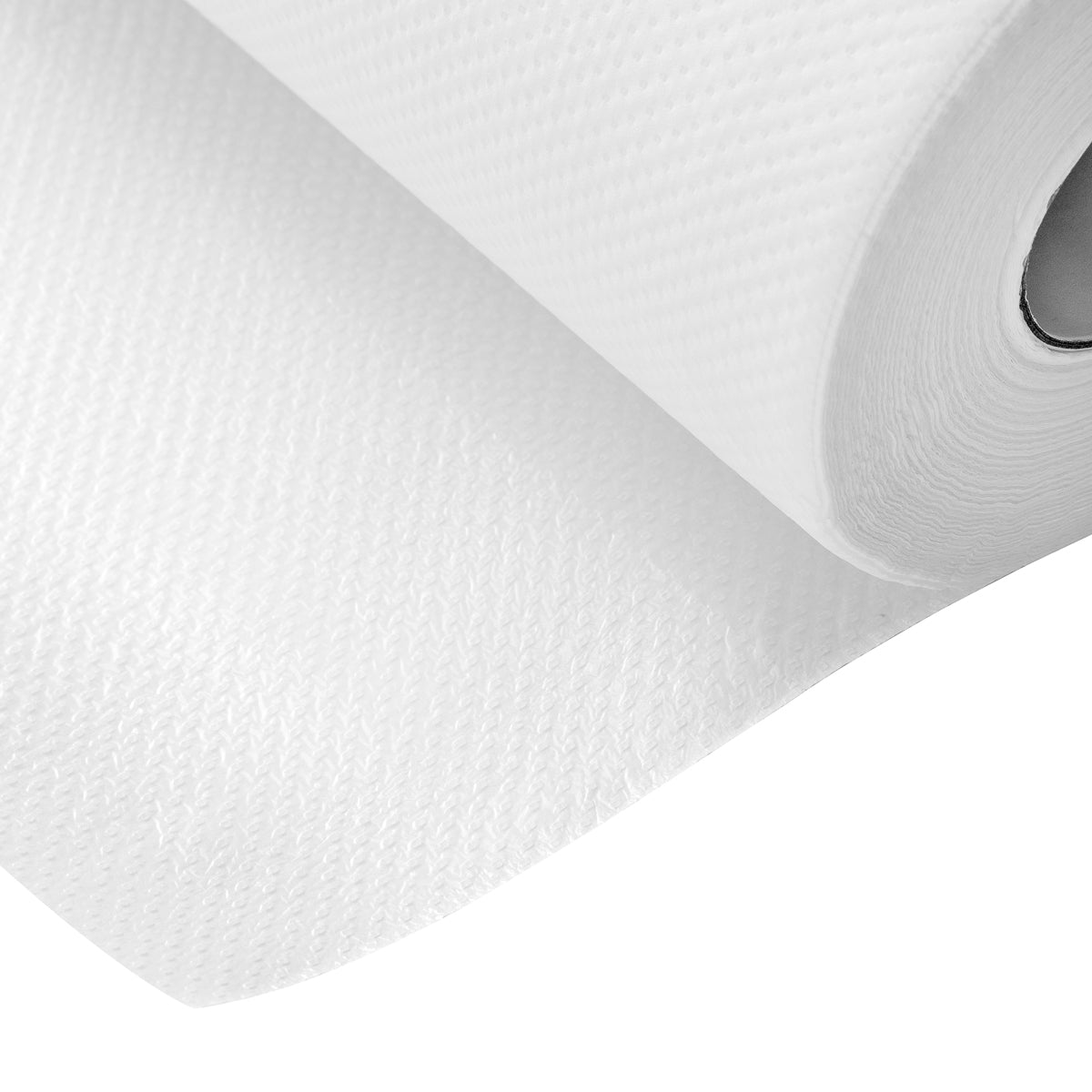 Jetable paper sheet with plastic coating, 50 x 40 m, blanc