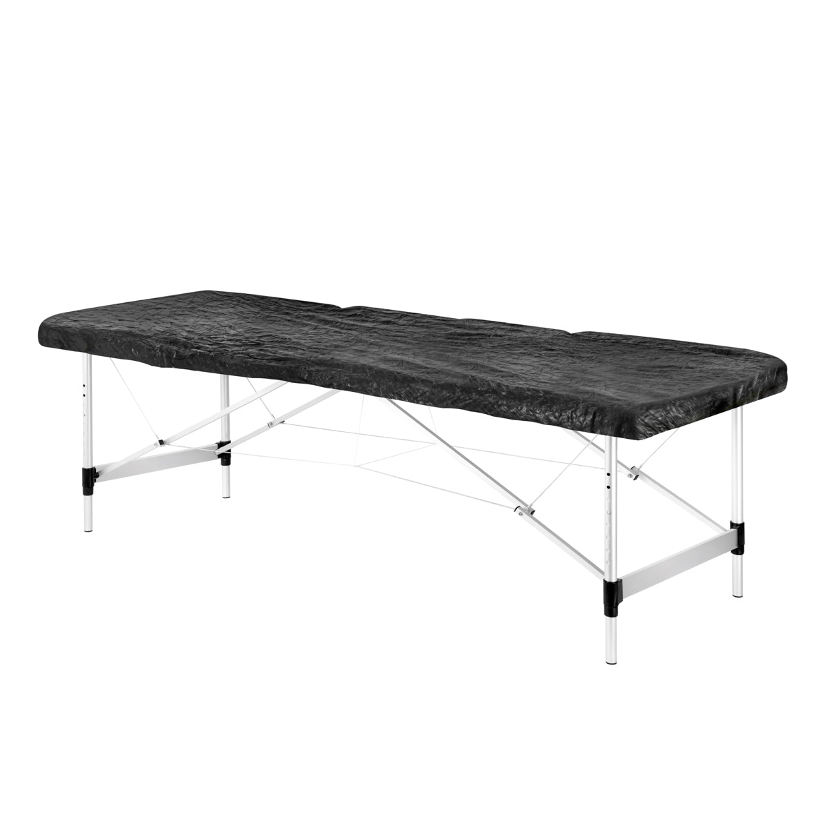 Jetable plastic sheet with elastic band noir