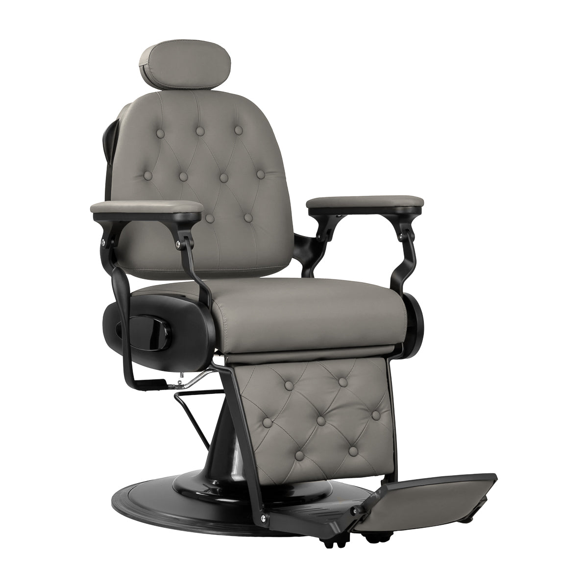 Gabbiano Francesco fauteuil barbier, gris avec base noire