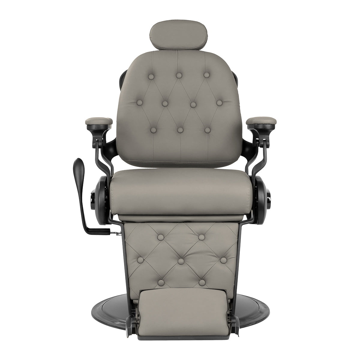 Gabbiano Francesco fauteuil barbier, gris avec base noire